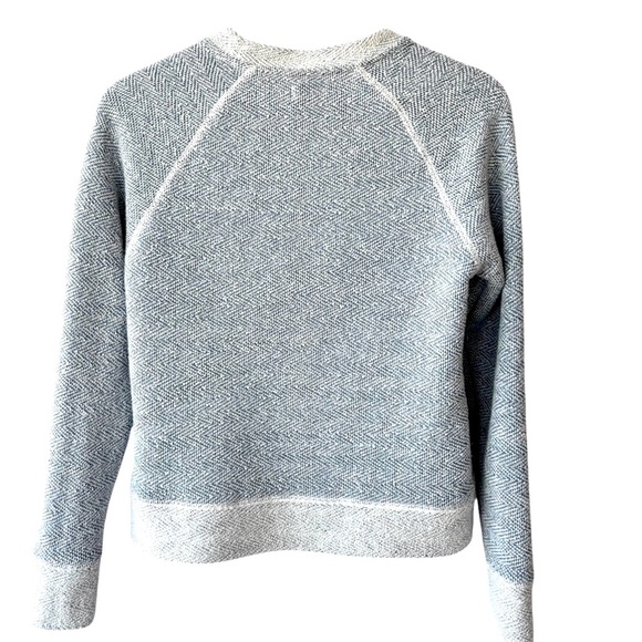 FAHERTY Whitewater Bells French Terry Soft Crewneck Sweatshirt Blue White Women - Picture 10 of 11